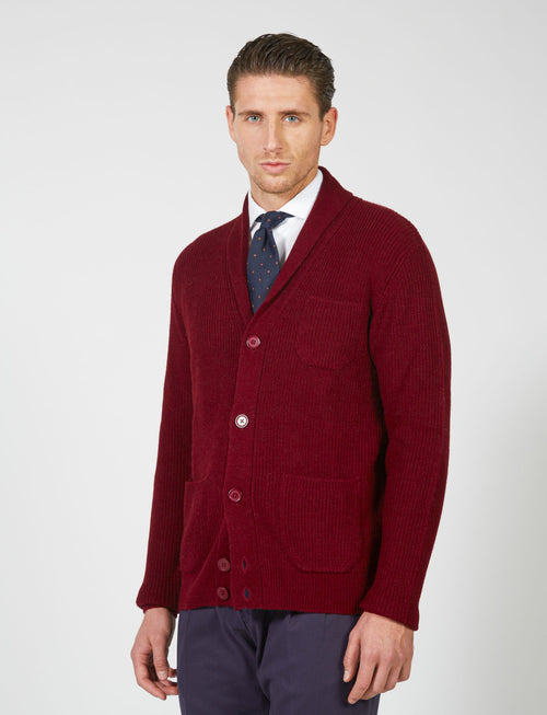 Shawl collar cardigan