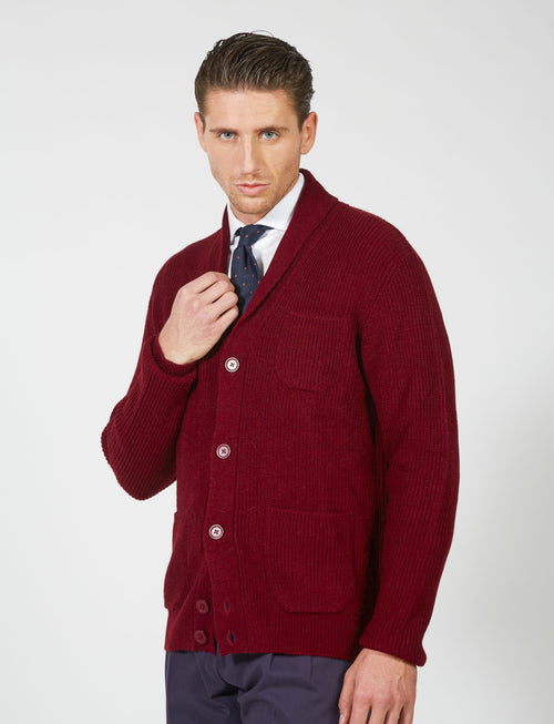 Shawl collar cardigan