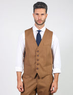 Single-breasted flannel waistcoat