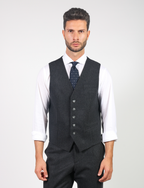 Single-breasted flannel waistcoat