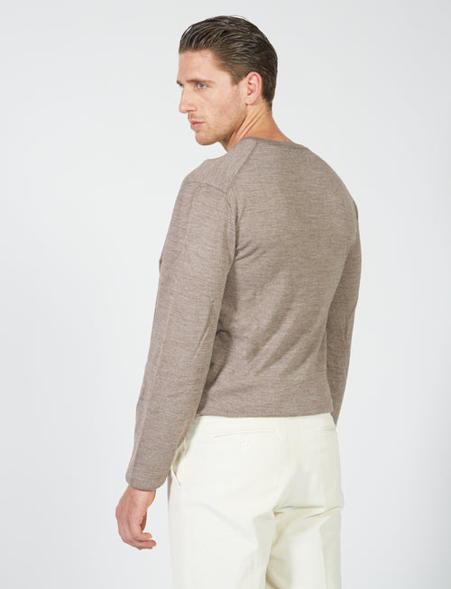 V-neck sweater in wool blend