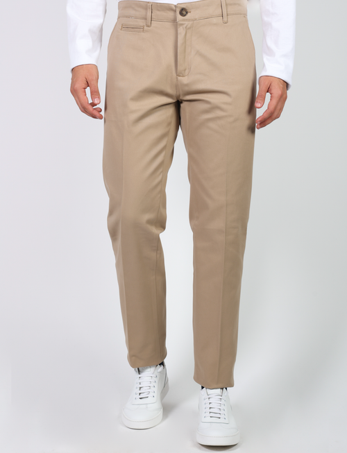 Stretch cotton twill trousers