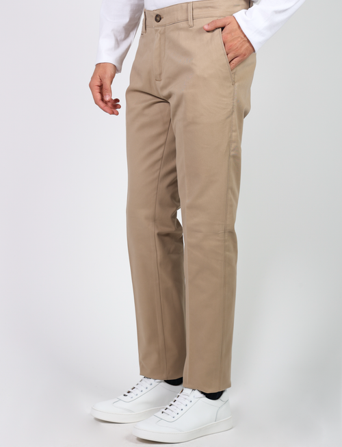 Stretch cotton twill trousers