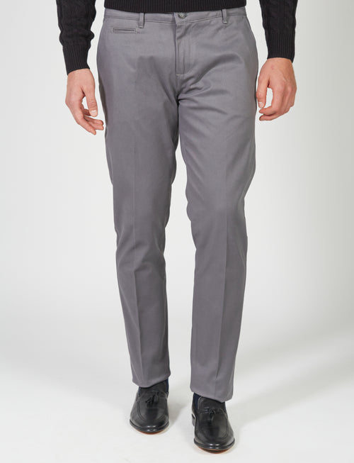 Stretch cotton twill trousers