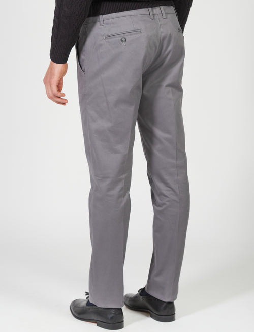 Stretch cotton twill trousers