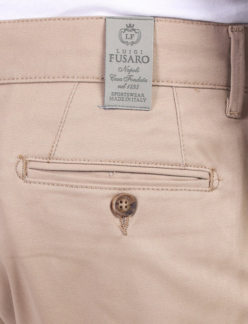 Stretch cotton twill trousers