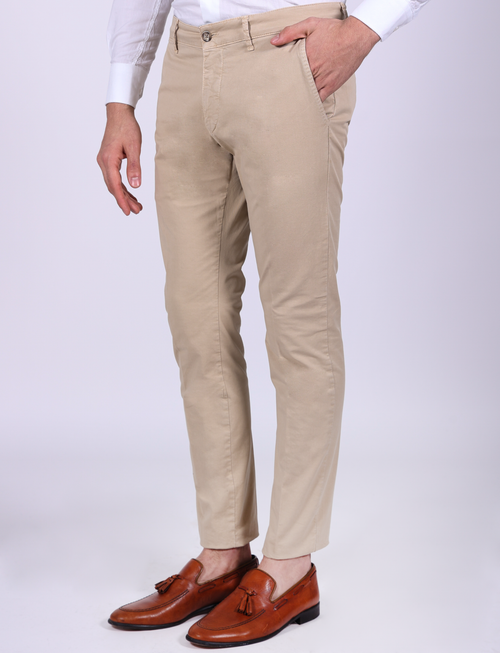 Pantalone in twill di cotone stretch