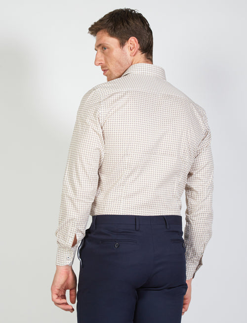 Camicia a fantasia in cotone stretch