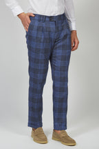 Wales pattern trousers with pleats