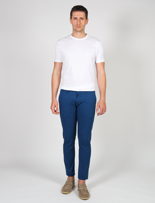 Pantalone in twill di cotone stretch