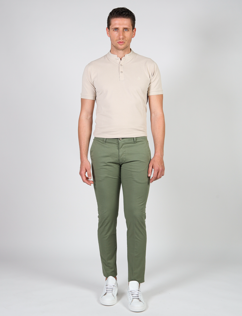 Pantalone in twill di cotone stretch