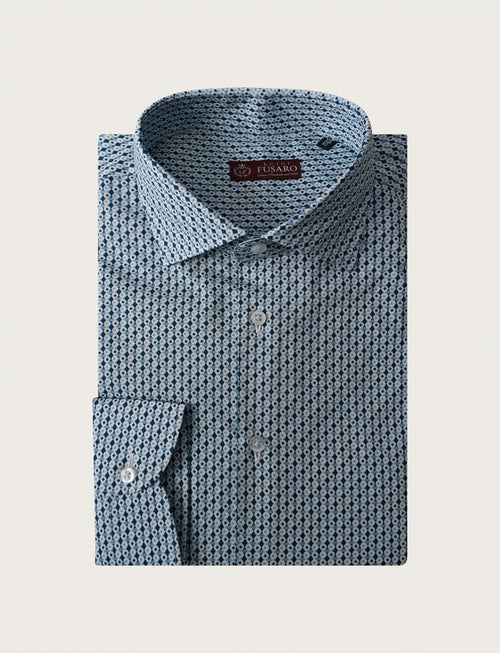 Camicia a fantasia geometrica slim