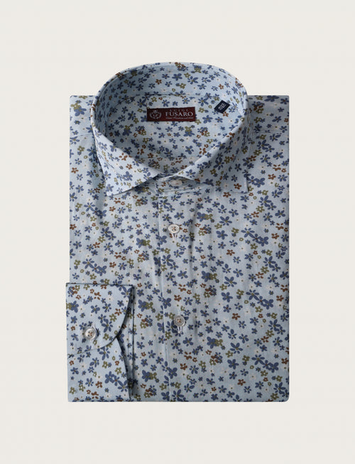 Camicia a fantasia  fiori slim