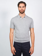 Polo in cotone scollo a v