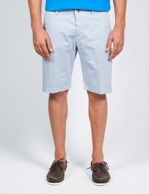 Solid color Bermuda shorts in cotton