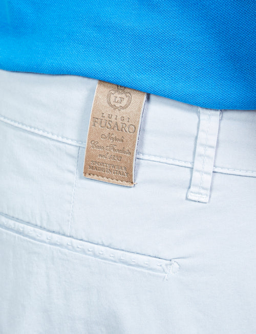 Solid color Bermuda shorts in cotton