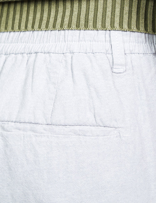 Pantalaccio in cotone e lino tinta unita