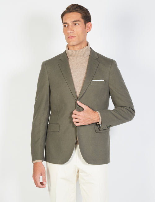 Solid color dobby knit jacket 