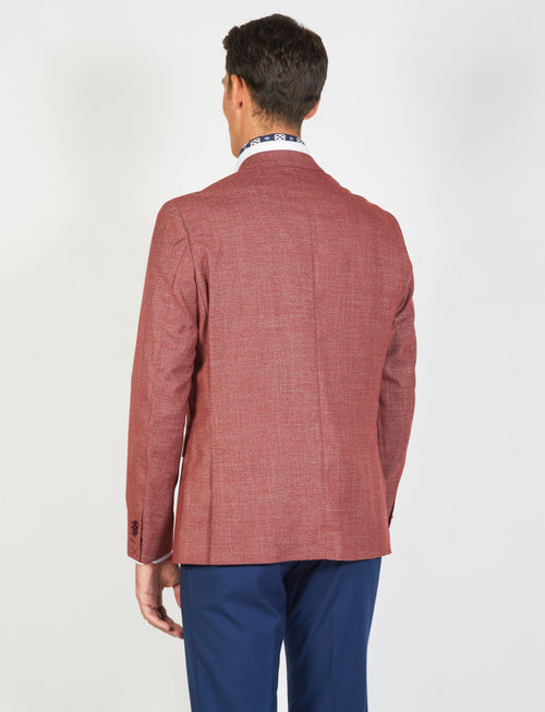 Single-breasted two-button melange jacket 