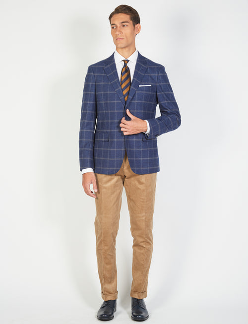 Wool Blend Checked Jacket 