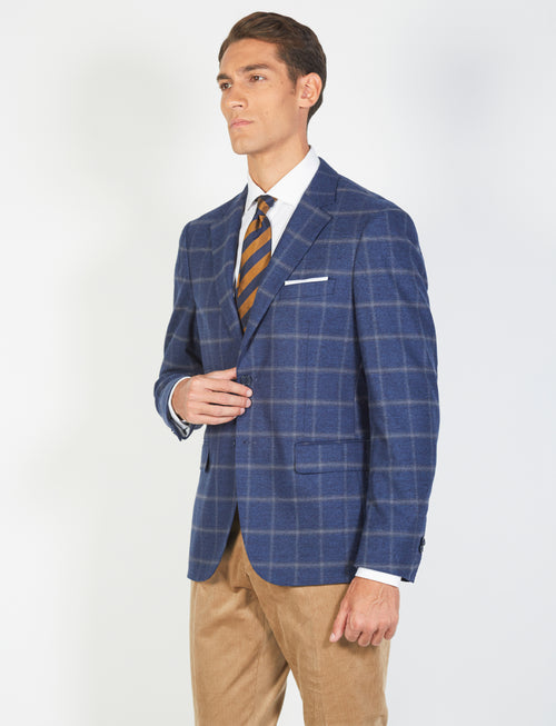 Wool Blend Checked Jacket 