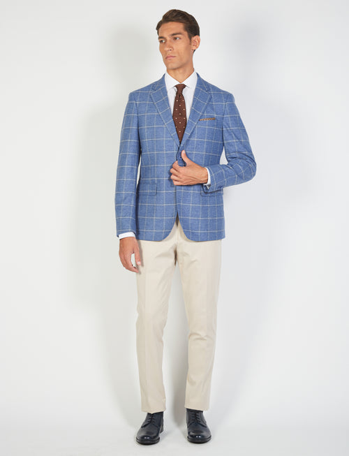 Wool Blend Checked Jacket 