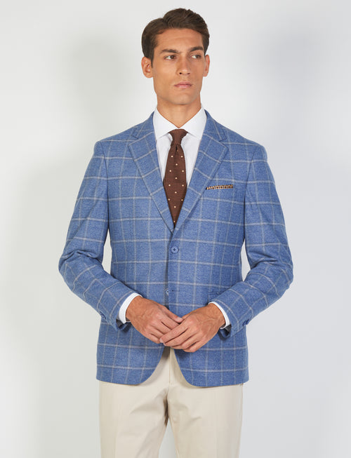 Wool Blend Checked Jacket 