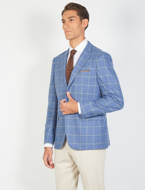 Wool Blend Checked Jacket 