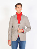 Single-breasted two-button melange jacket 