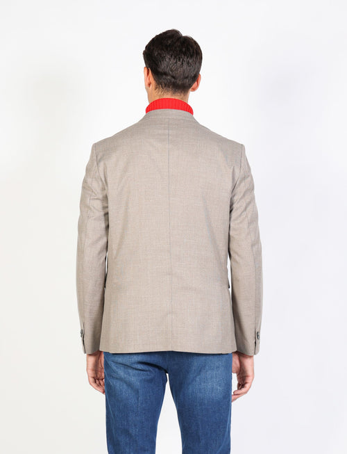 Single-breasted two-button melange jacket 