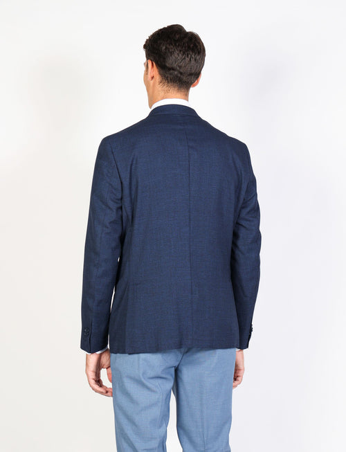 Single-breasted two-button melange jacket 