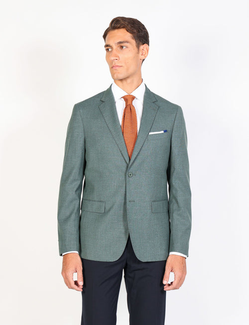 Single-breasted two-button melange jacket 