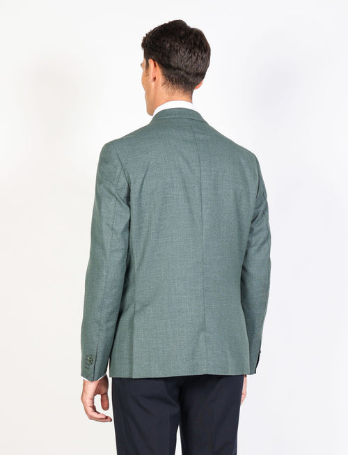 Single-breasted two-button melange jacket 