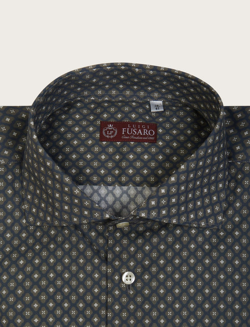 Camicia pattern floreale in cotone stretch