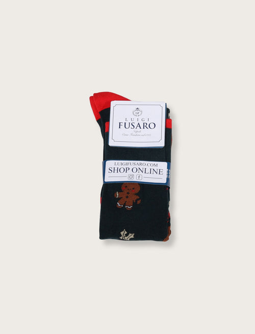 Cotton socks with Christmas motif 