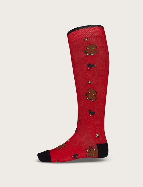 Cotton socks with Christmas motif 