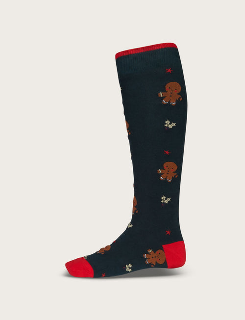 Cotton socks with Christmas motif 