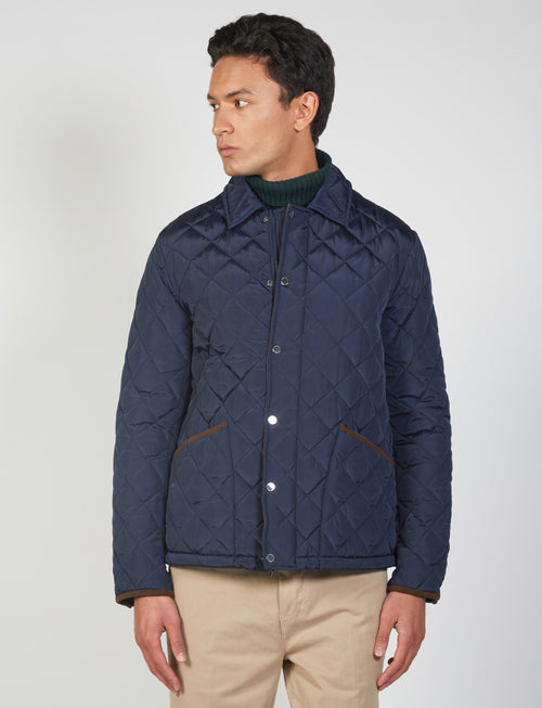 Padded jacket with diamond quilting 