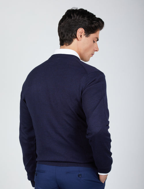 Maglia girocollo in lana merino