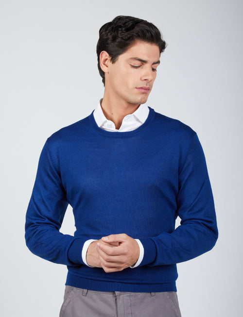 Maglia girocollo in lana merino