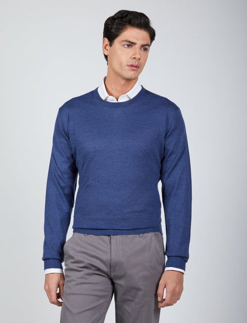 Maglia girocollo in lana merino