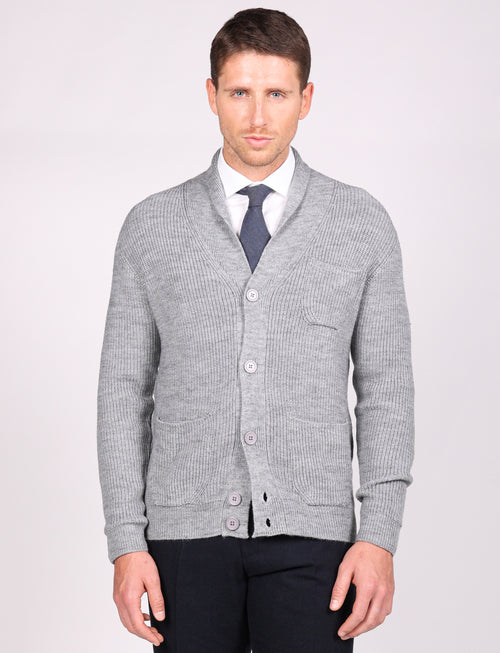 Cardigan collo a scialle