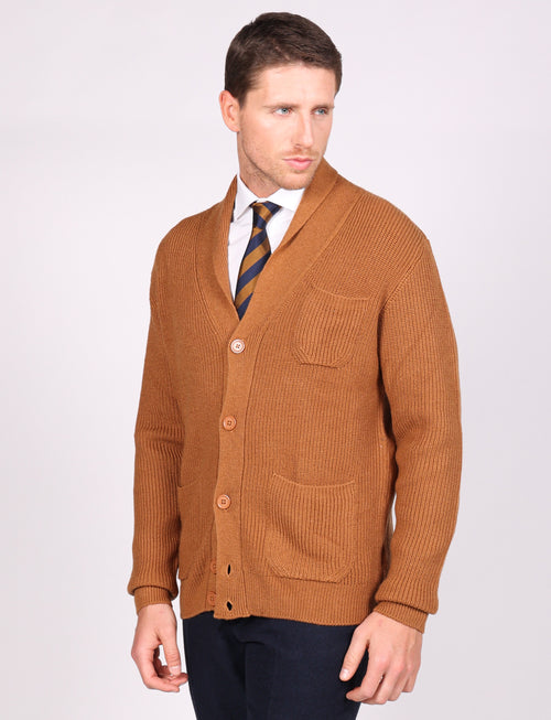 Shawl collar cardigan