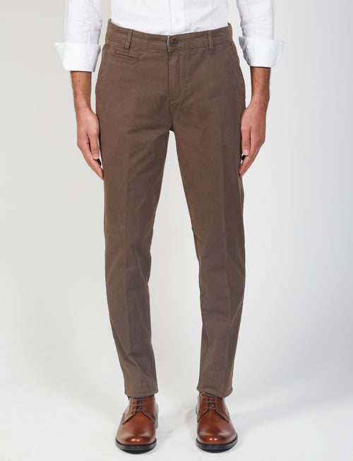 Pantaloni basici in tessuto twill