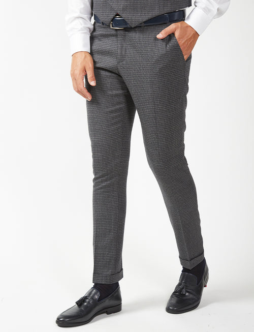 Houndstooth Tasmanian wool trousers